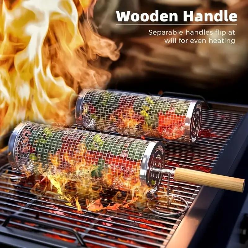 Camping With Cooking - Food Grade Stainless Steel Round Rolling