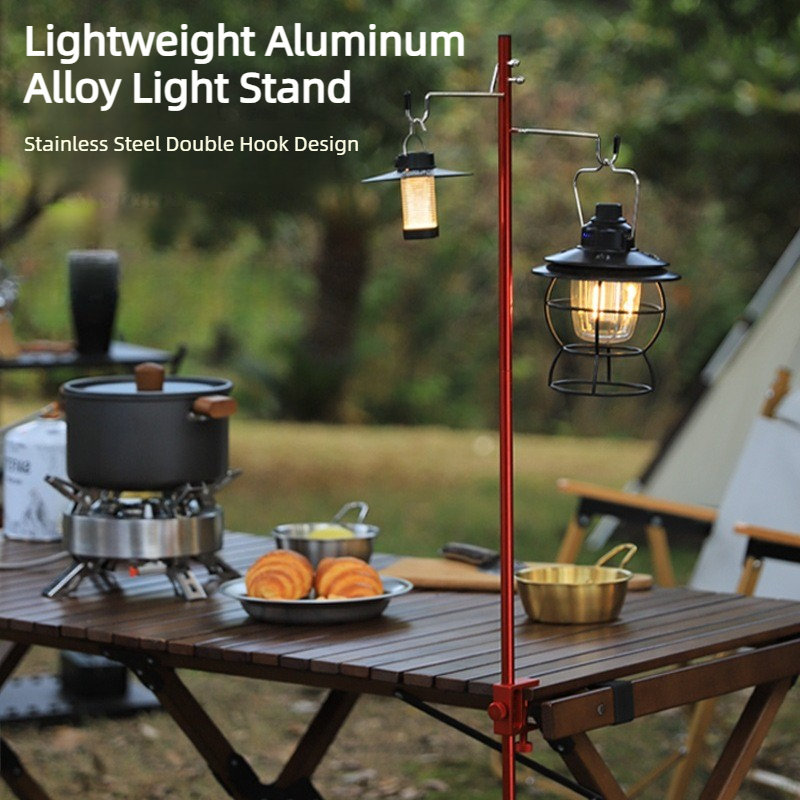 Camping Cooking Hanger - 91cm Portable Outdoor Folding Lamp Stand