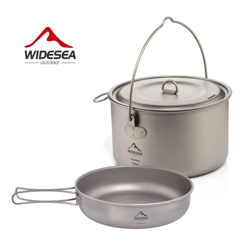 Camping Cooking Recipes - Widesea Camping Tableware Titanium Cookware Set
