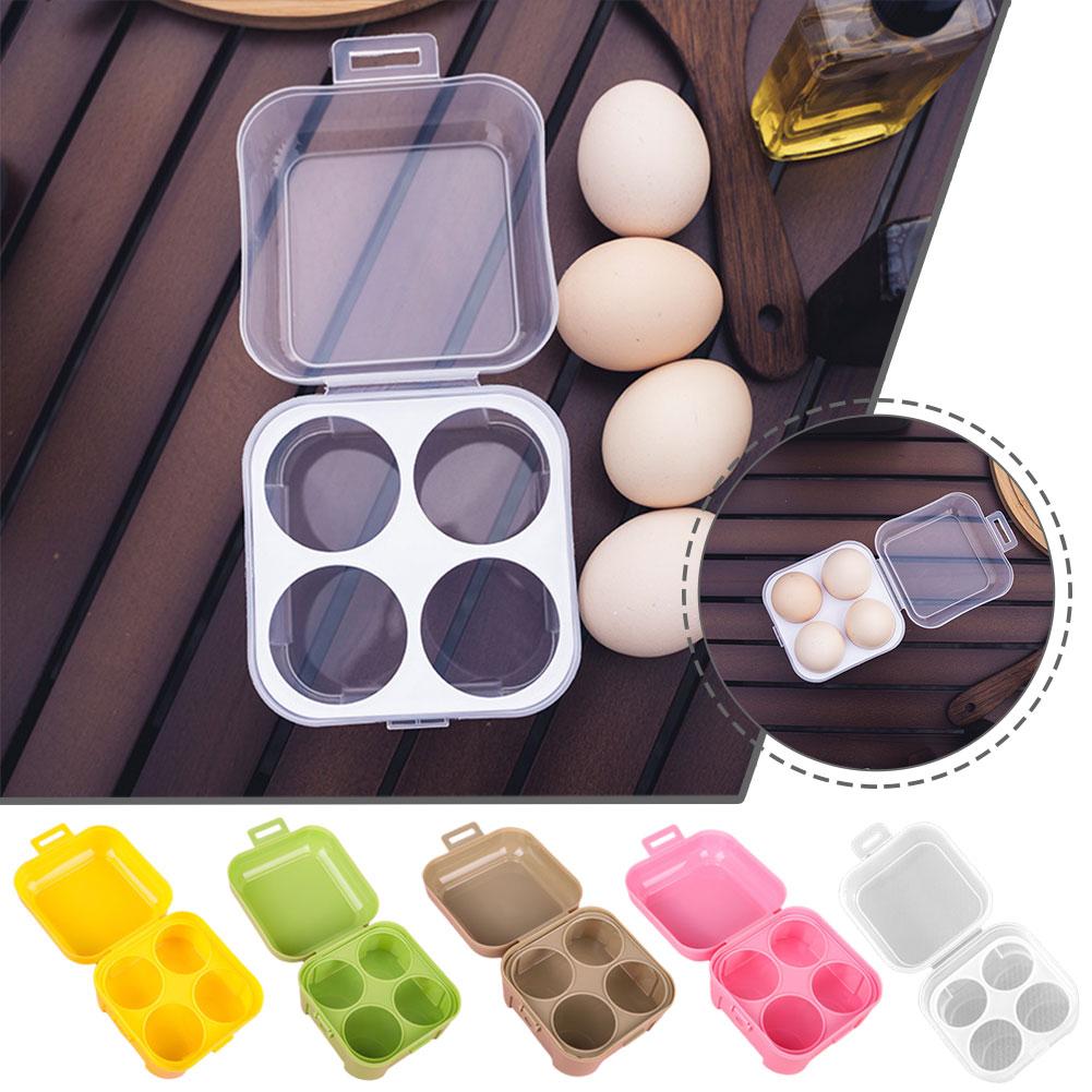 Camping Cooking Utensil Holder - 4 Grid Egg Storage Box Portable
