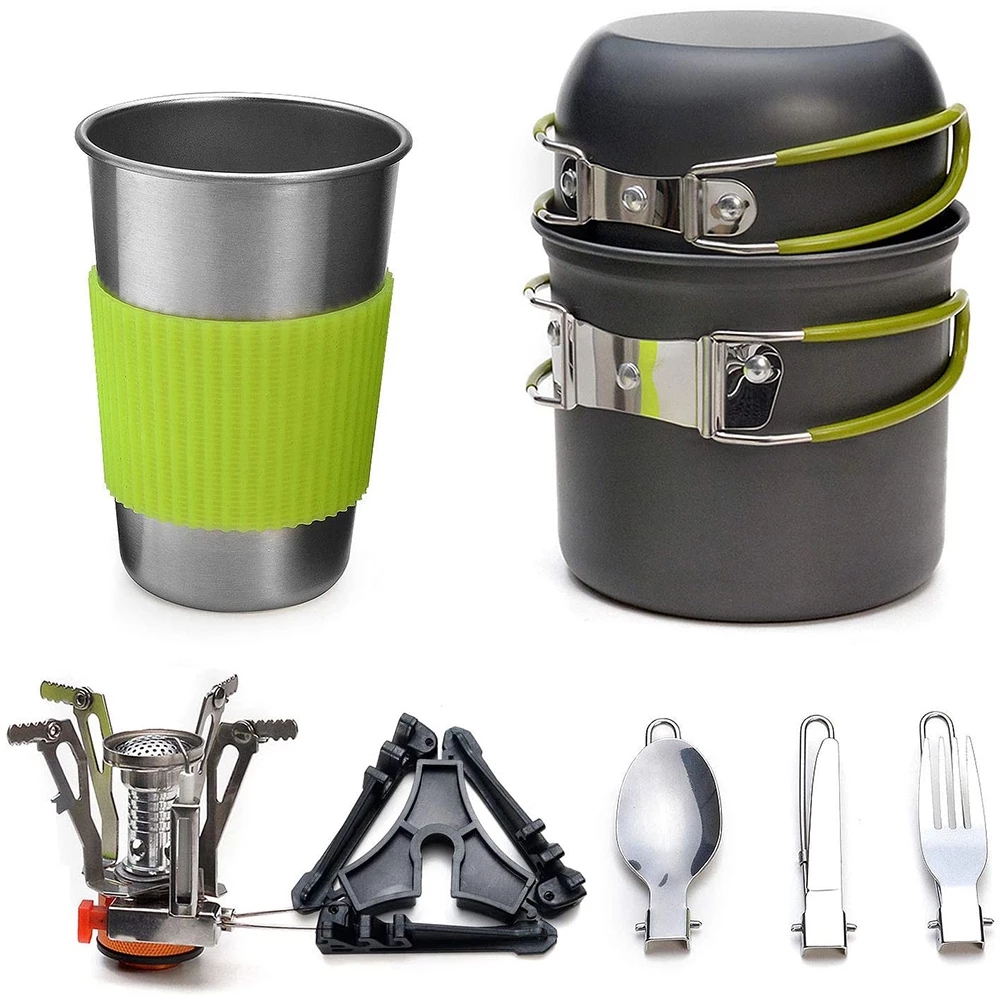 Camping Cooking Recipes - Camping Cookware Kit with Stove Outdoor