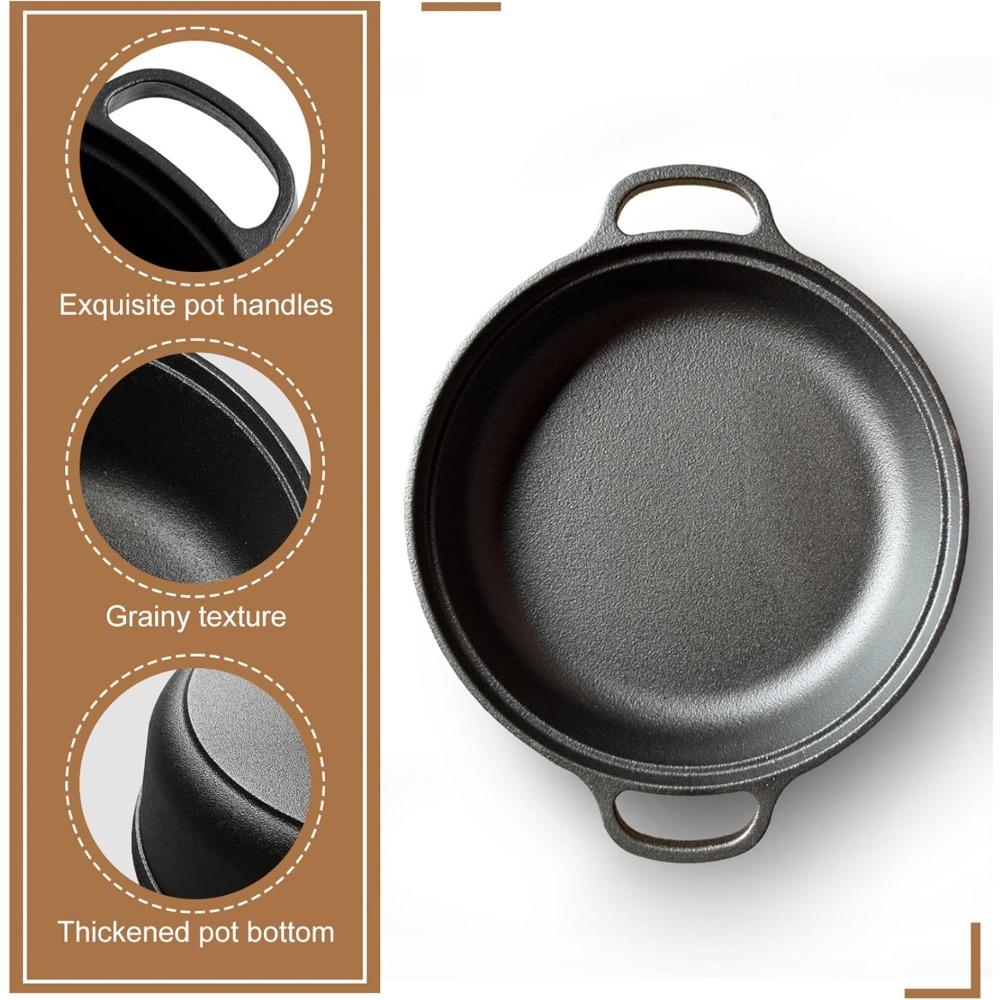 1PCS Cast Iron Skillet with Ha - Skillet Cast Iron Camp recension och pris