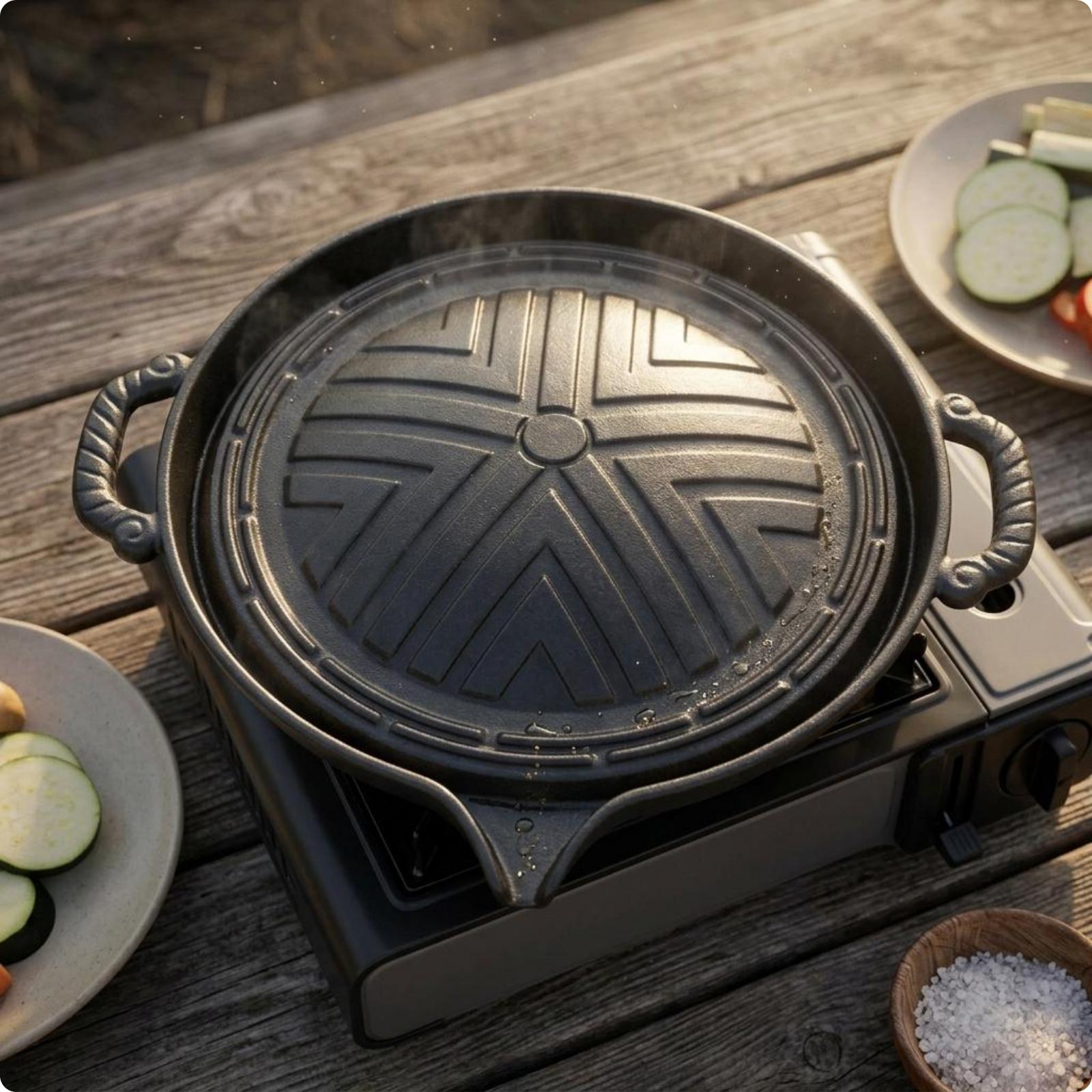Cast Iron Oval Grill Pan for O - Skillet Cast Iron Camp recension och pris