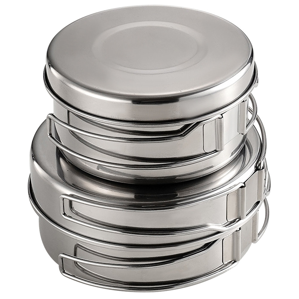 1Set Stainless Steel Camping C - Camping Cooking Pan recension och pris