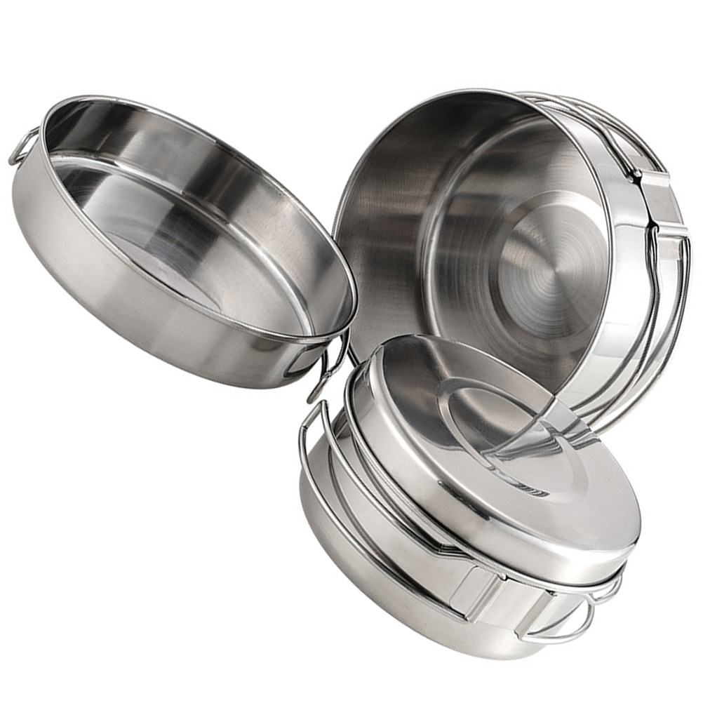 1Set Stainless Steel Camping C - Camping Cooking Pan recension och pris