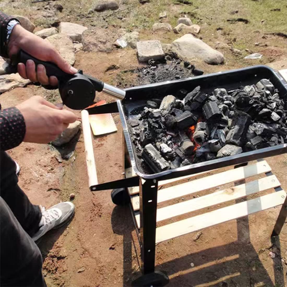 Outdoor Cooking Barbecue Blowe - Camping Cooking Recipes recension och pris