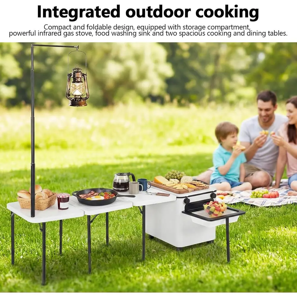 Portable Outdoor BBQ Cart with - Camping Cooking Light recension och pris
