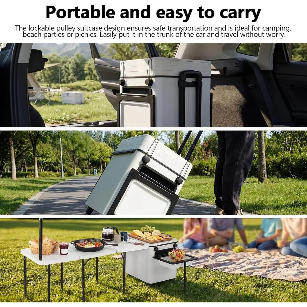 Portable Outdoor BBQ Cart with - Camping Cooking Light recension och pris