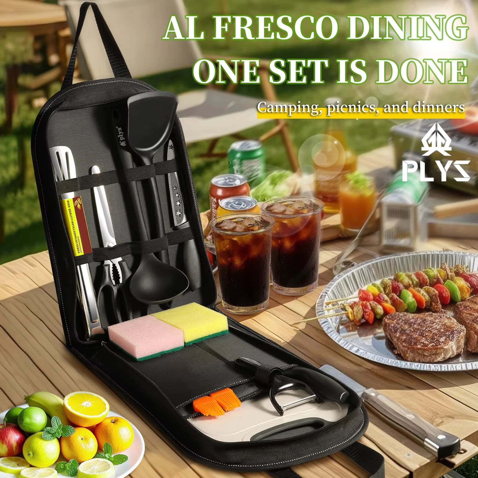 Portable outdoor utensils set  - Camping Cooking Bundle recension och pris
