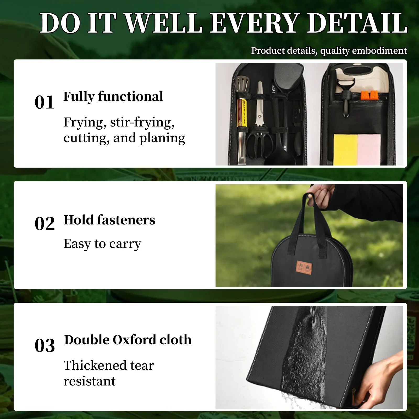 Portable outdoor utensils set  - Camping Cooking Bundle recension och pris