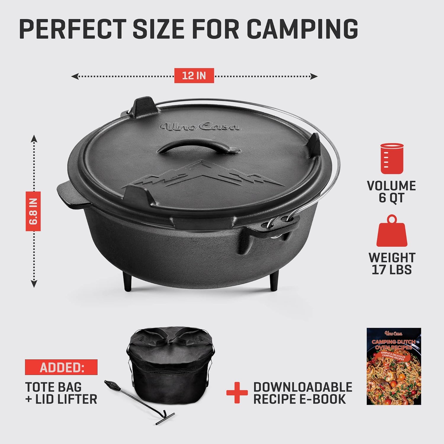 Pre-Seasoned Cast Iron Camping - Camp Dutch Oven Cast recension och pris