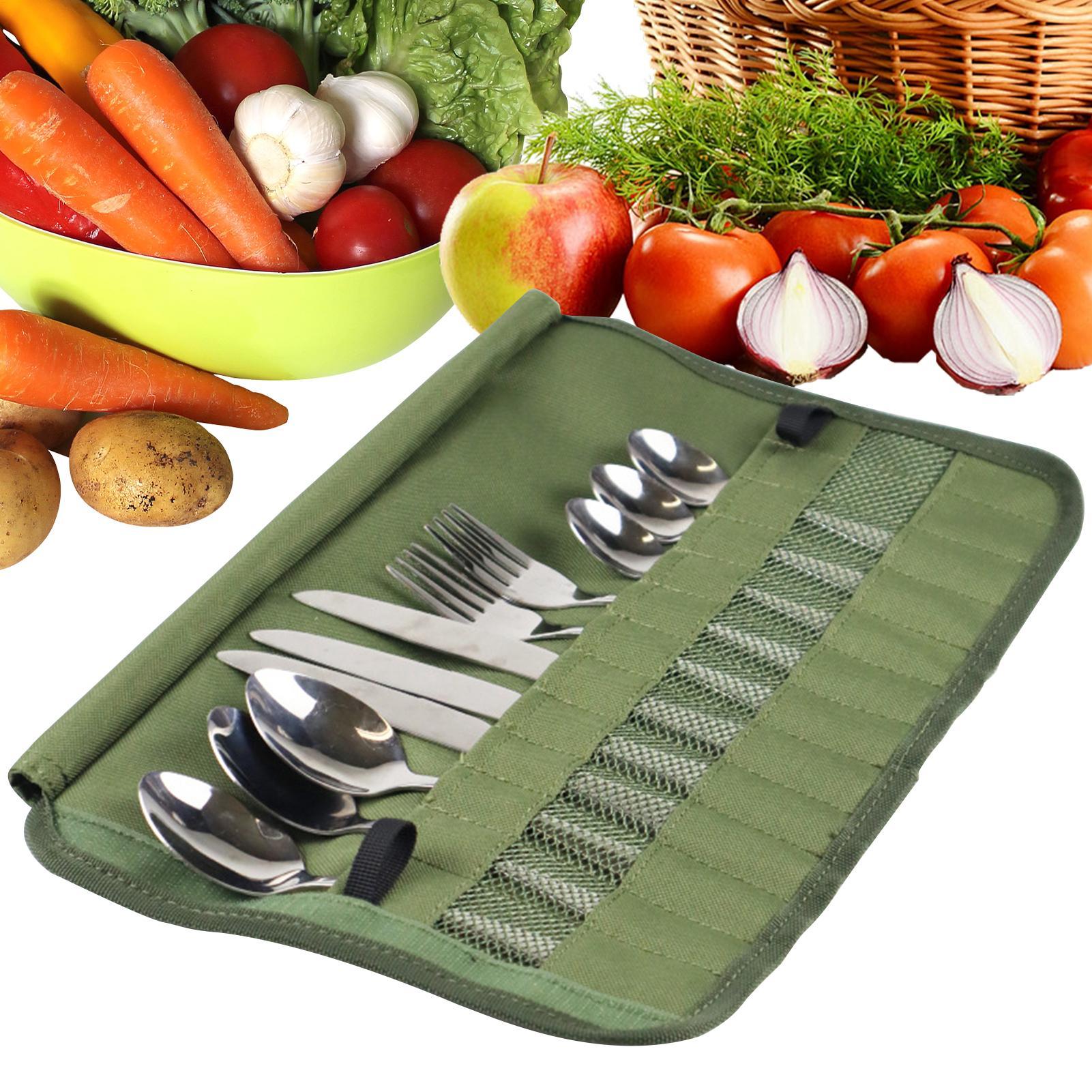 Camping Tableware Roll Bag Kit - Camping Cooking Utensil Holder recension och pris