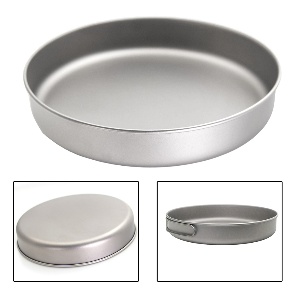 Ultralight Pure Ti Frypan Pot  - Camping Cooking Pan recension och pris