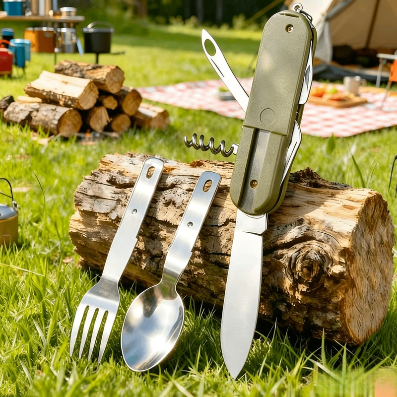 Stainless Steel 7 in 1 Camping - Camping Cooking Knife Set recension och pris