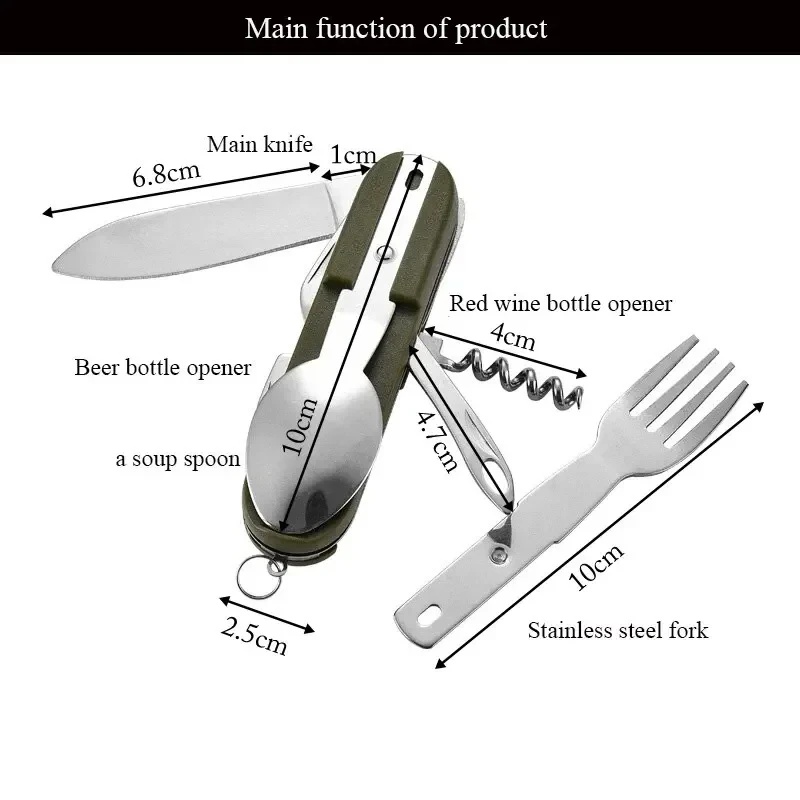 Stainless Steel 7 in 1 Camping - Camping Cooking Knife Set recension och pris