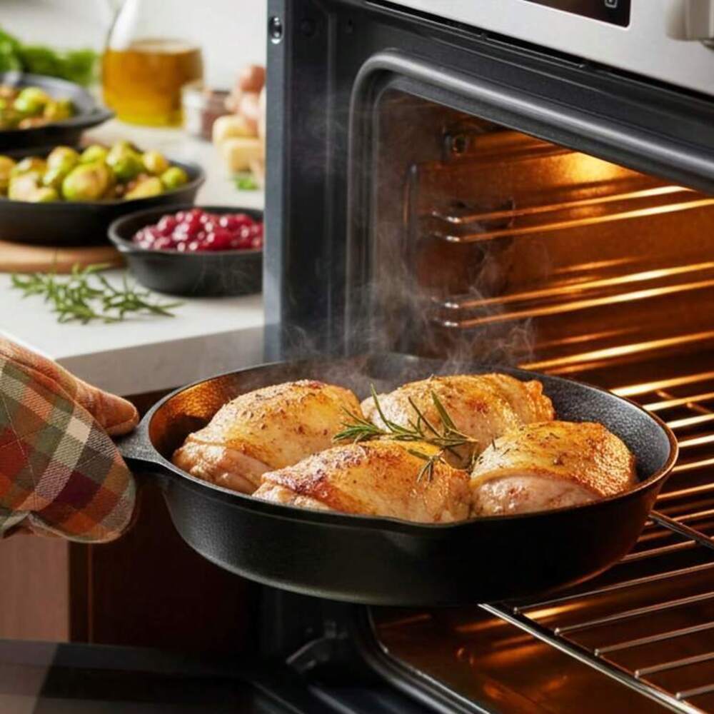 4-Piece Cast Iron Cookware Set - Skillet Cast Iron Camp recension och pris