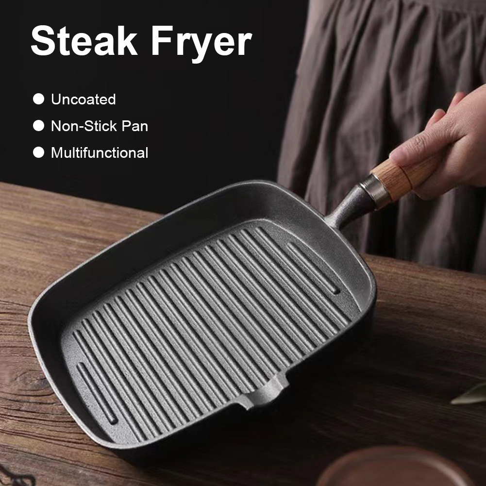 Iron Skillet Uncoated Non-stic - Skillet Cast Iron Camp recension och pris