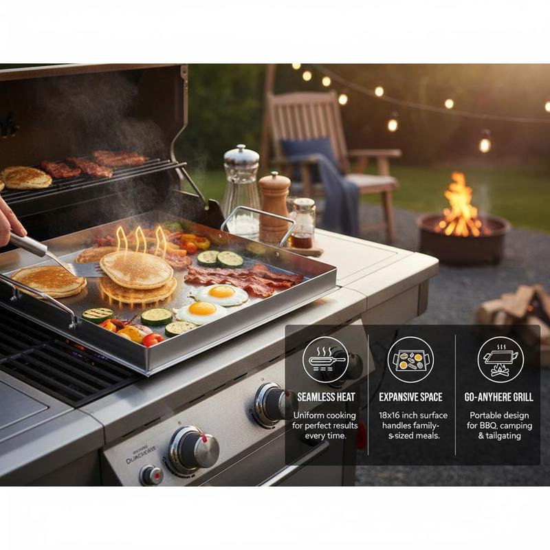 Universal Flat Top Griddle 18x - Camping Cooking Gas recension och pris