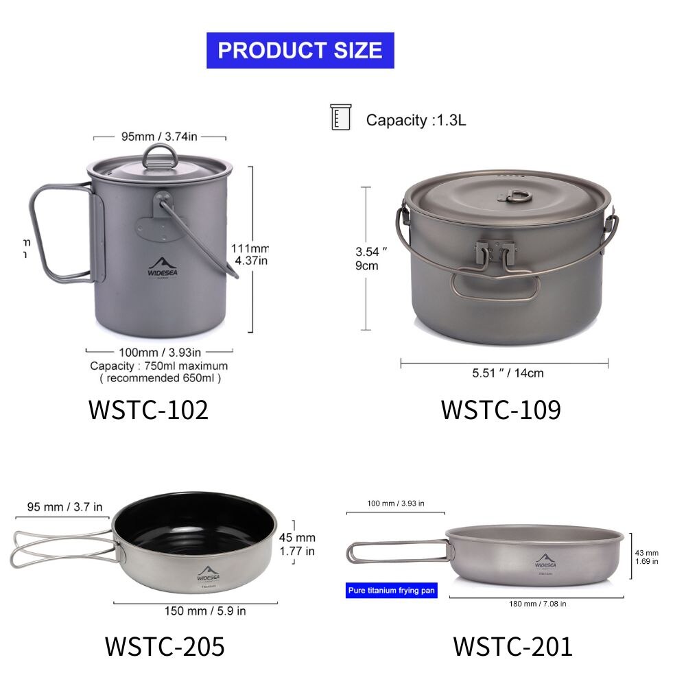 Widesea Camping Tableware Tita - Camping Cooking Recipes recension och pris