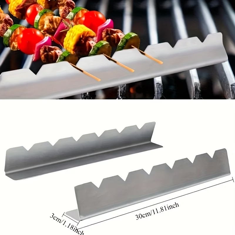 2 Pcs Stainless Steel Kebab Sk - Camping Cooking Utensil Holder recension och pris