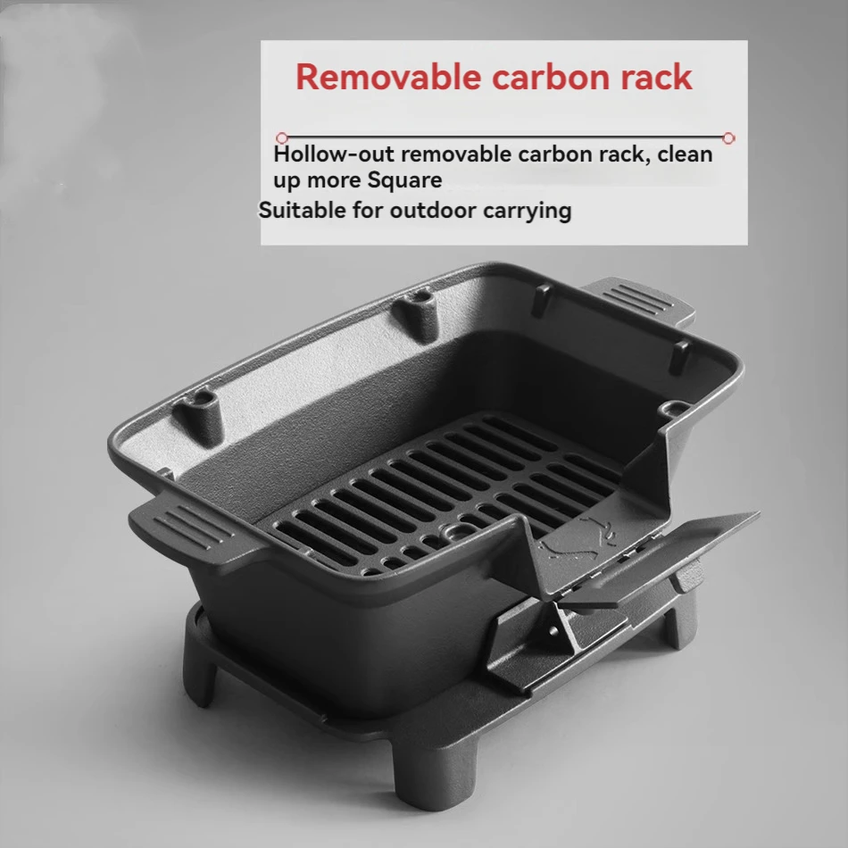 Uncoated barbecue charcoal sto - Camping Cooking Cast Iron recension och pris