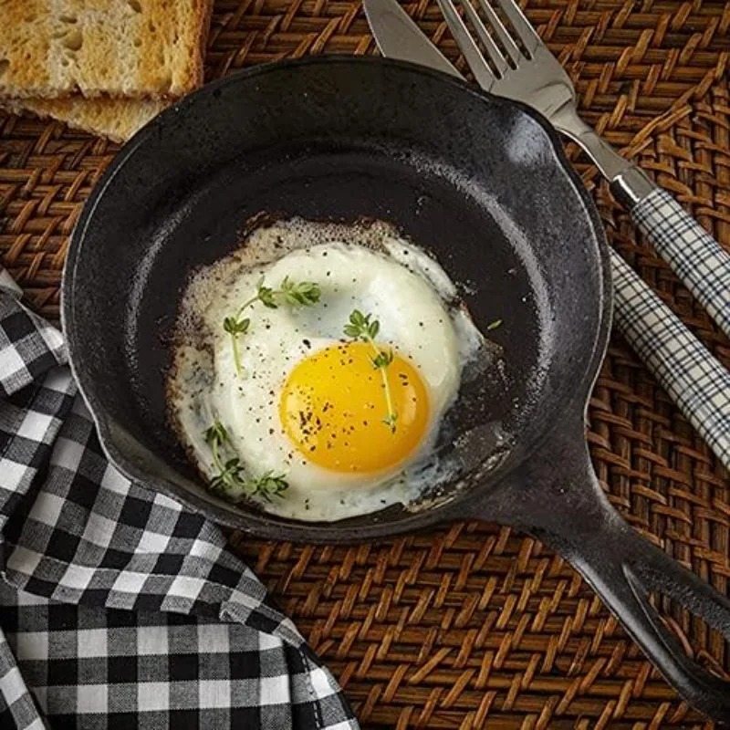 1pcs 14CM Camping Indoor and O - Skillet Cast Iron Camp recension och pris