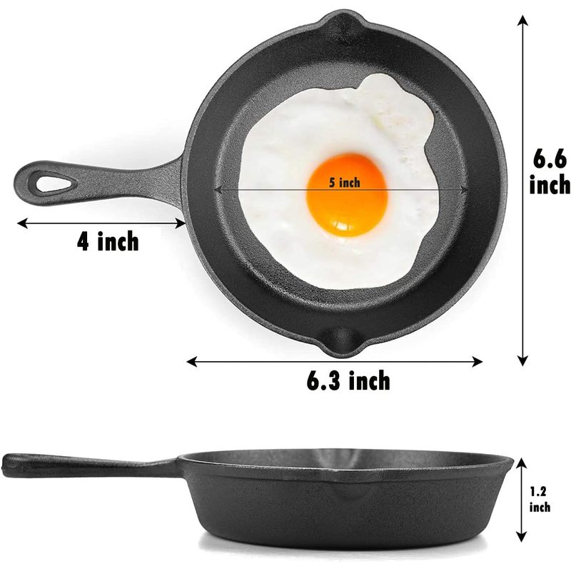 6 Inch Cast Iron Skillet, Fryi - Skillet Cast Iron Camp recension och pris