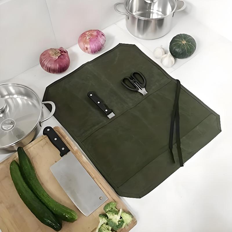 Waxed Canvas Chef Knife Roll M - Camping Cooking Utensil Holder recension och pris