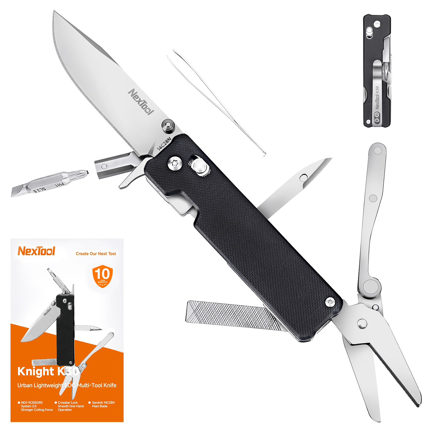 Nextool Knight K30 11-in-1 Mul - Camping Cooking Knife Set recension och pris