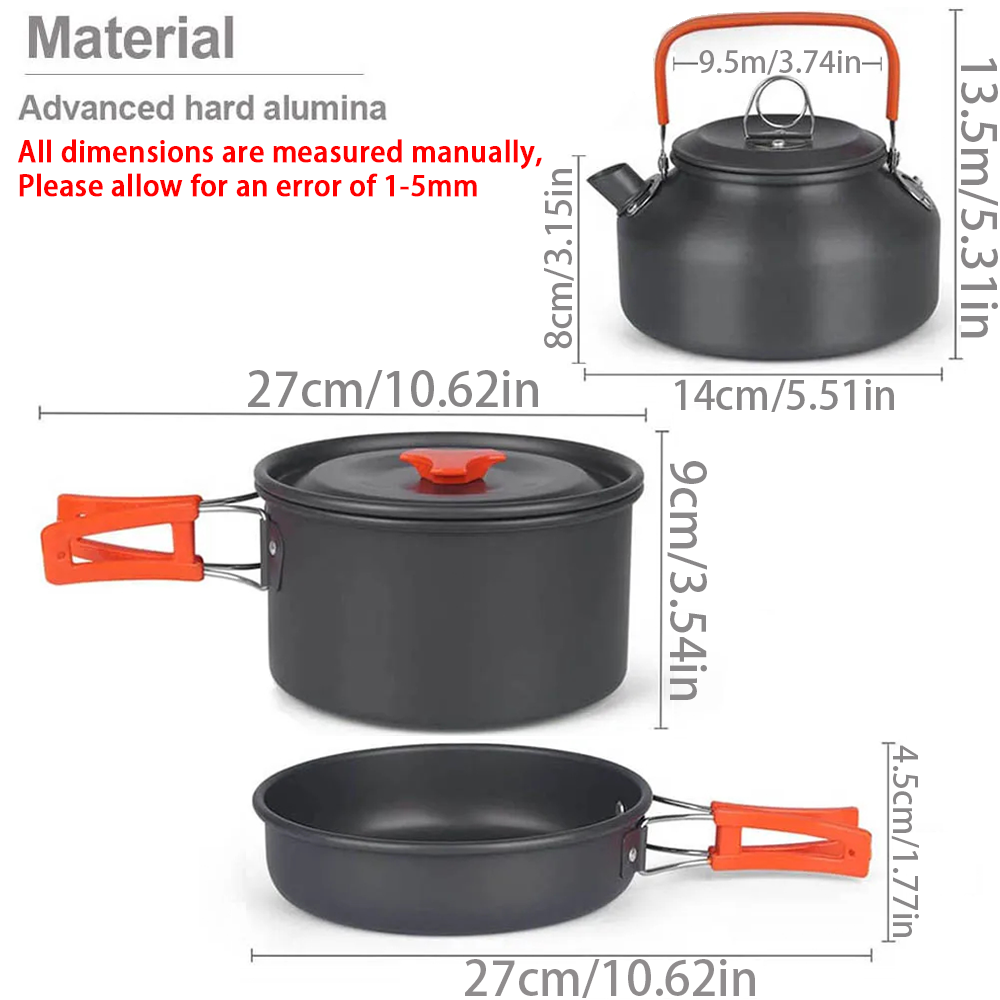 1pcs/1set Camping Cookware Kit - Camping Cooking Recipes recension och pris