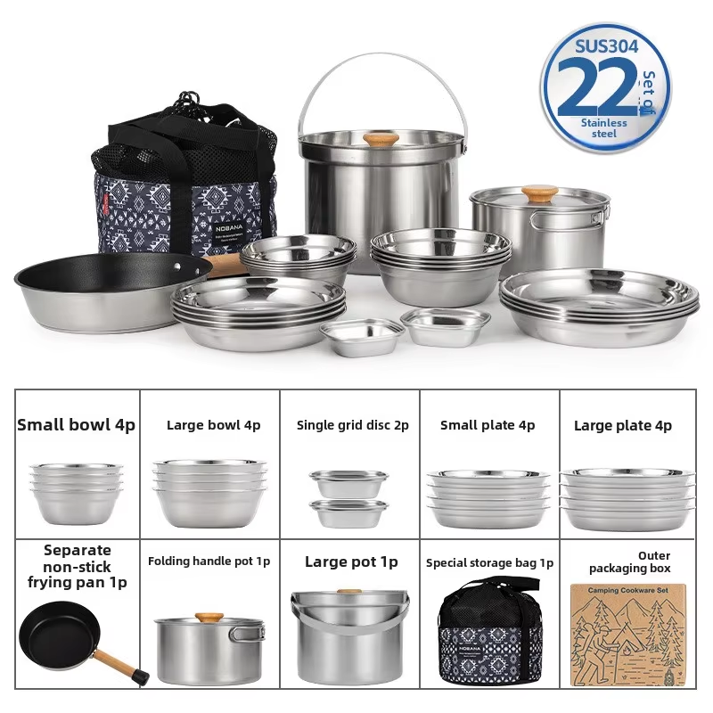 NOBANA Newest Outdoor Stainles - Camping Cooking Recipes recension och pris