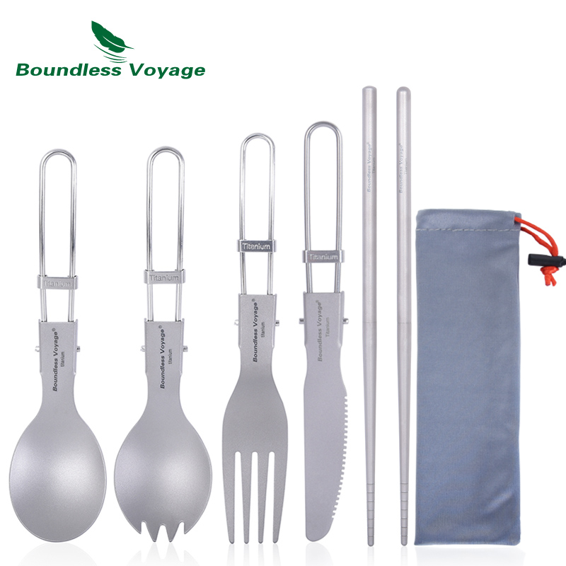 Boundless Voyage Titanium Camp - Camping Cooking Knife Set recension och pris