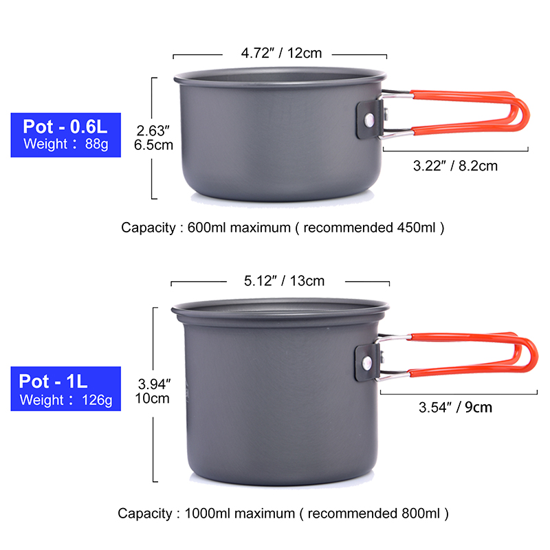 Widesea Camping Cookware Set O - Camping Cooking Knife Set recension och pris