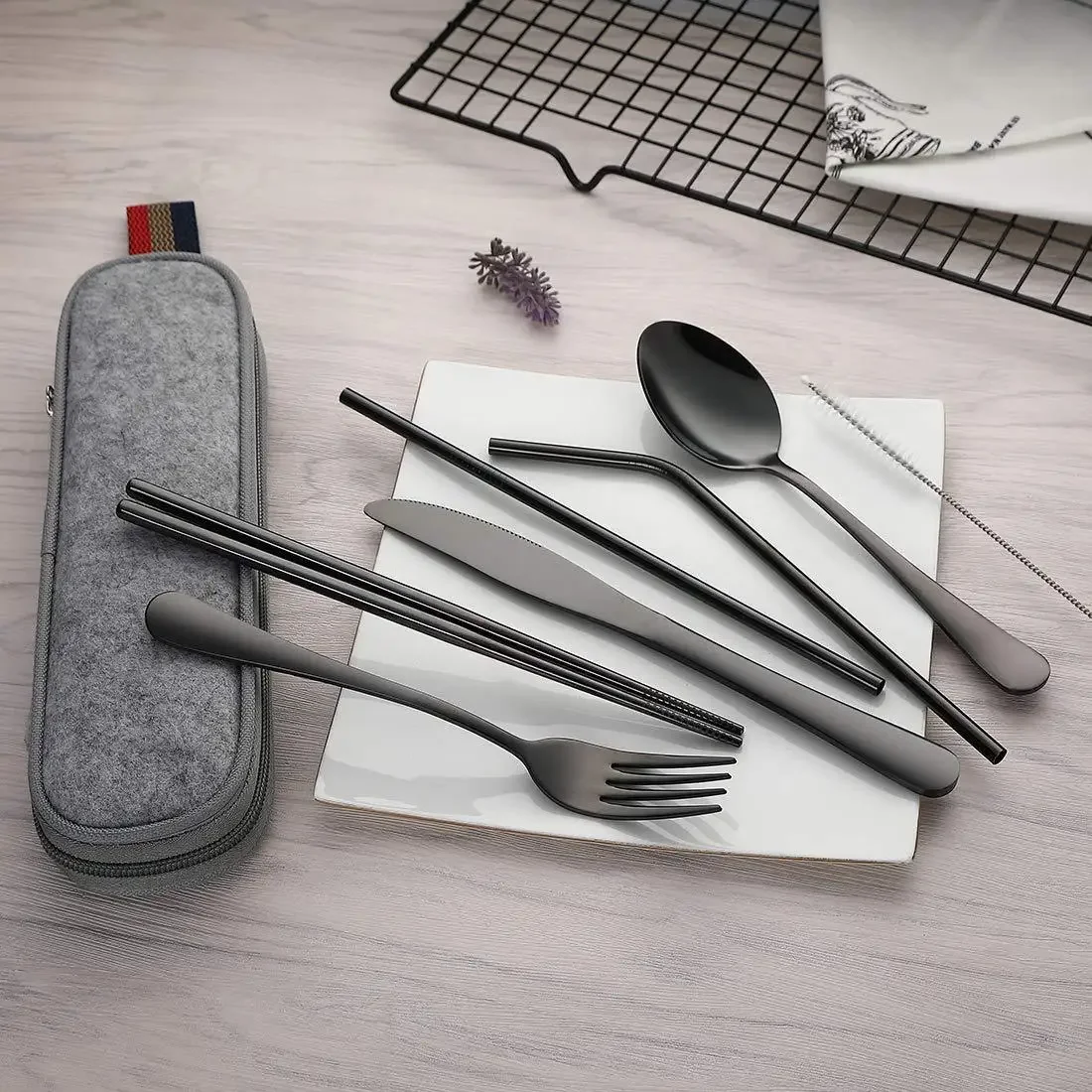 8Pcs/set Tableware Reusable Tr - Camping Cooking Knife Set recension och pris