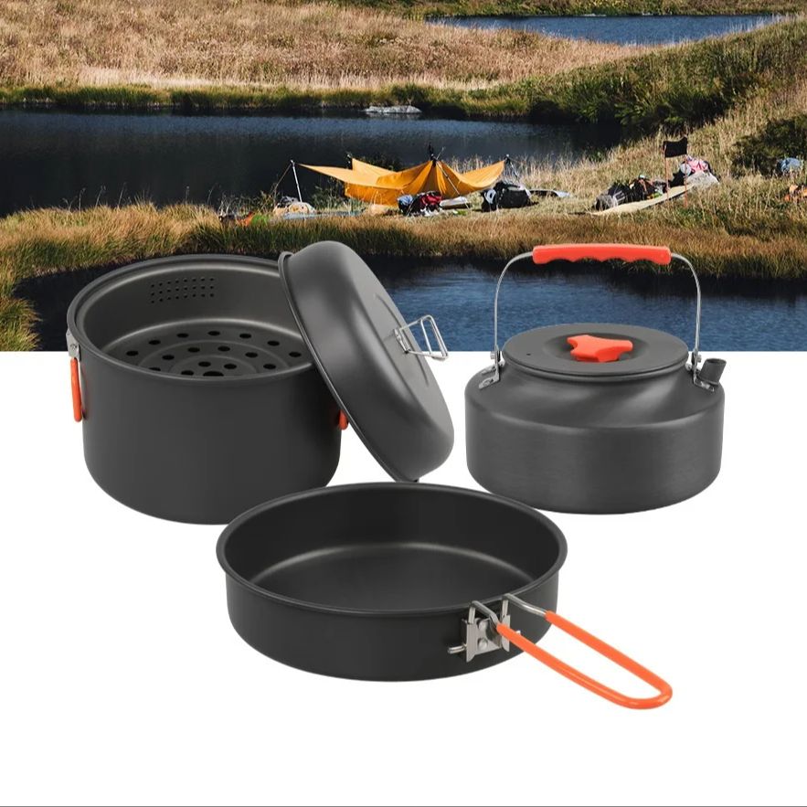 Outdoor Cookware Set Camping C - Camping Cooking Pan recension och pris