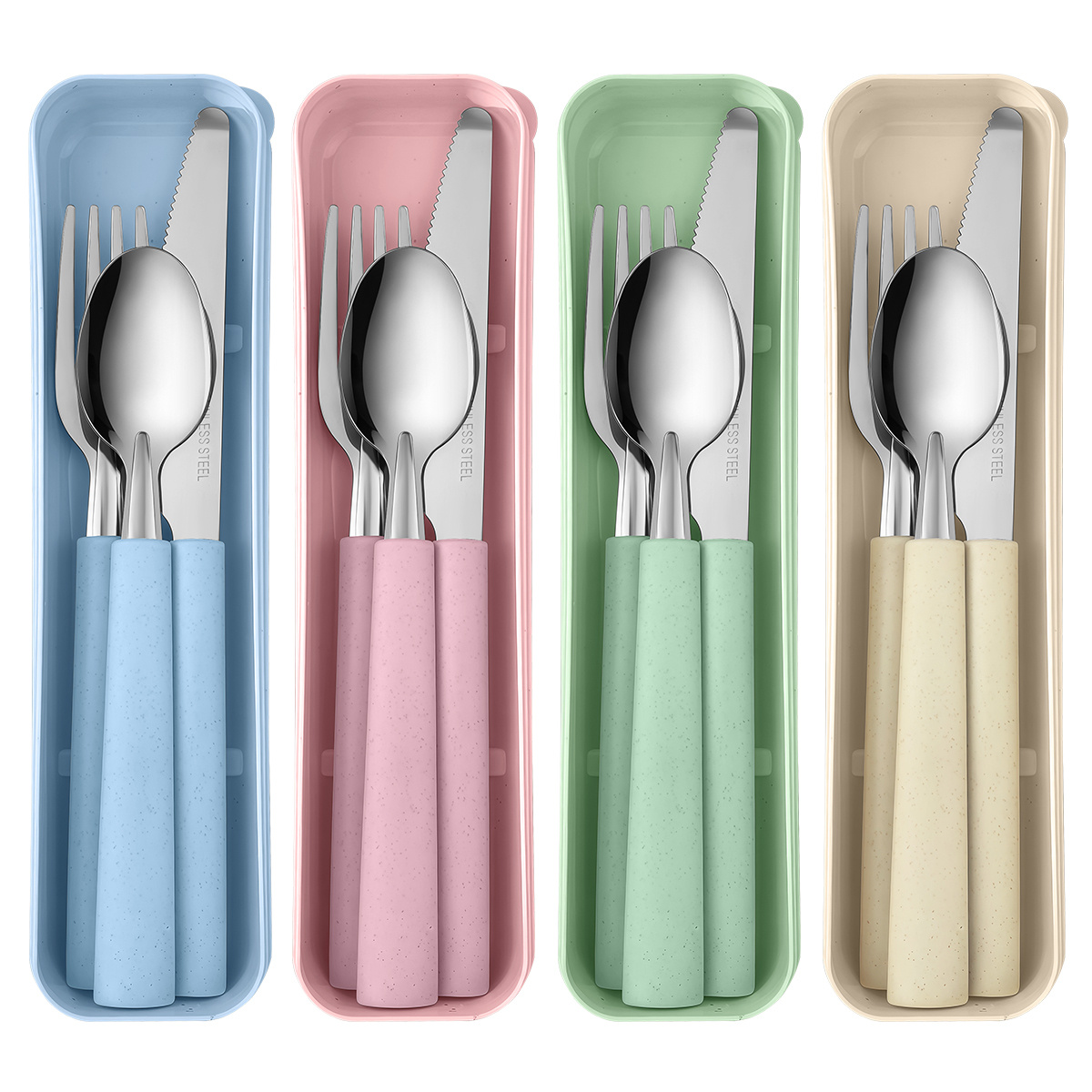 1 set stainless steel portable - Camping Cooking Knife Set recension och pris