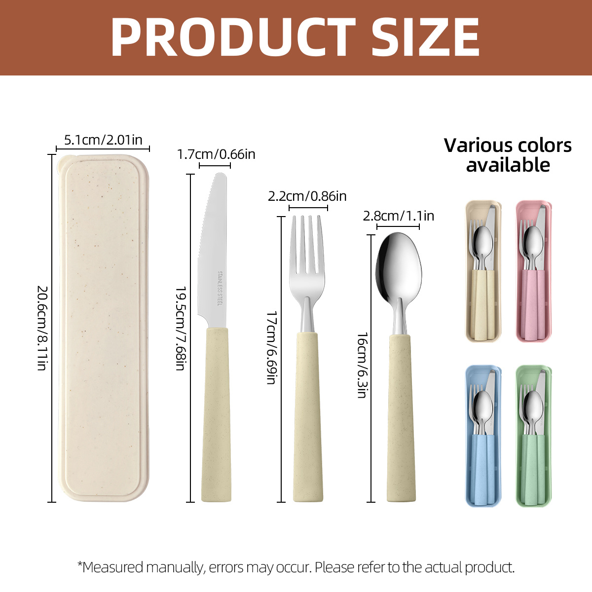 1 set stainless steel portable - Camping Cooking Knife Set recension och pris