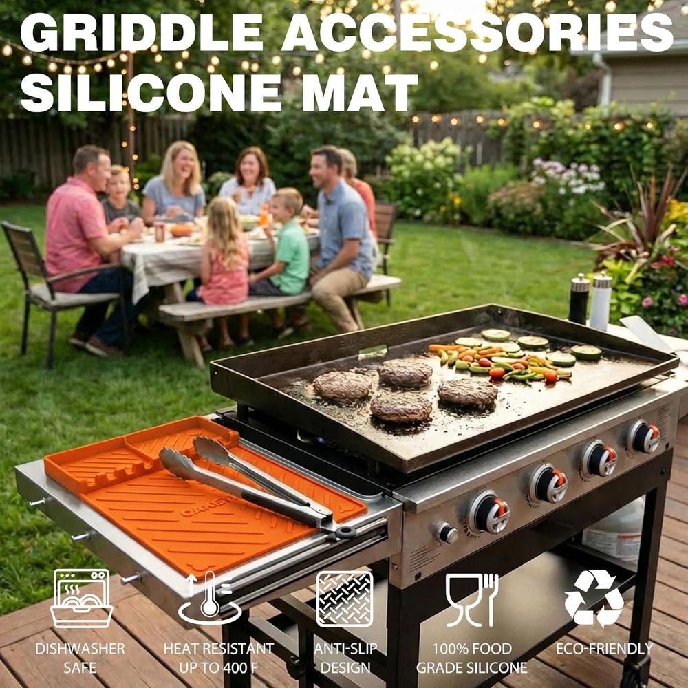 Silicone Grill Mats or Griddle - Camping With Cooking recension och pris