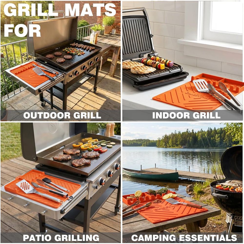 Silicone Grill Mats or Griddle - Camping With Cooking recension och pris