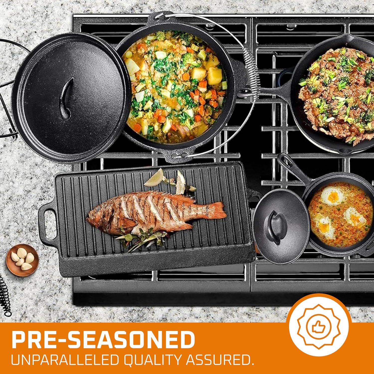 Camping Cooking Set Of 7. Pre  - Camp Dutch Oven Cast recension och pris