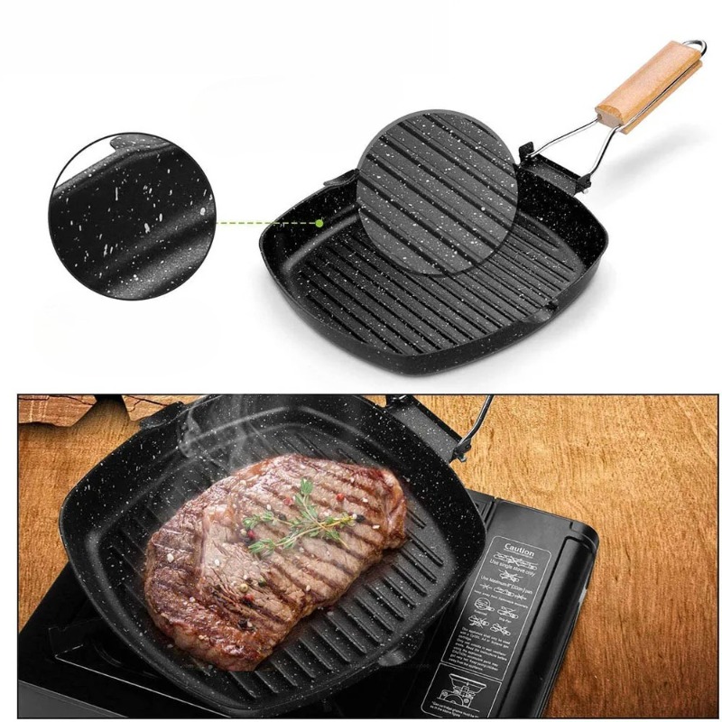 Square Grilling Skillet Steak  - Skillet Cast Iron Camp recension och pris