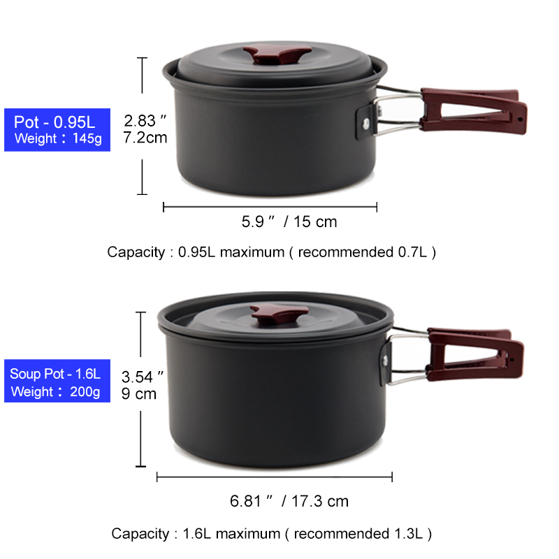 Widesea Camping Cookware Set O - Camping Cooking Bundle recension och pris