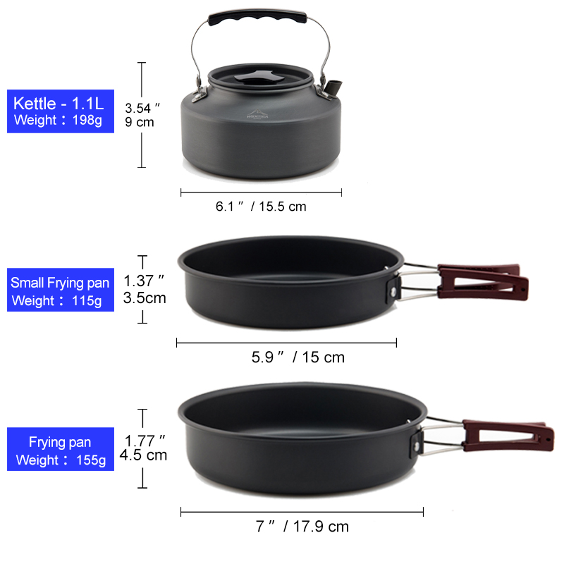 Widesea Camping Cookware Set O - Camping Cooking Bundle recension och pris