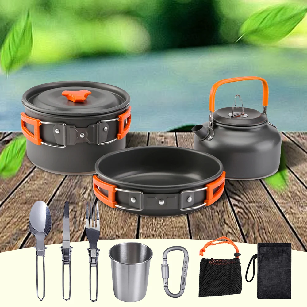 Camping Cookware Kit Kettle Po - Camping Cooking Pan recension och pris
