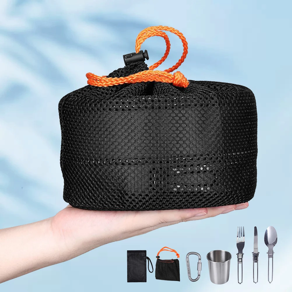 Camping Cookware Kit Kettle Po - Camping Cooking Pan recension och pris