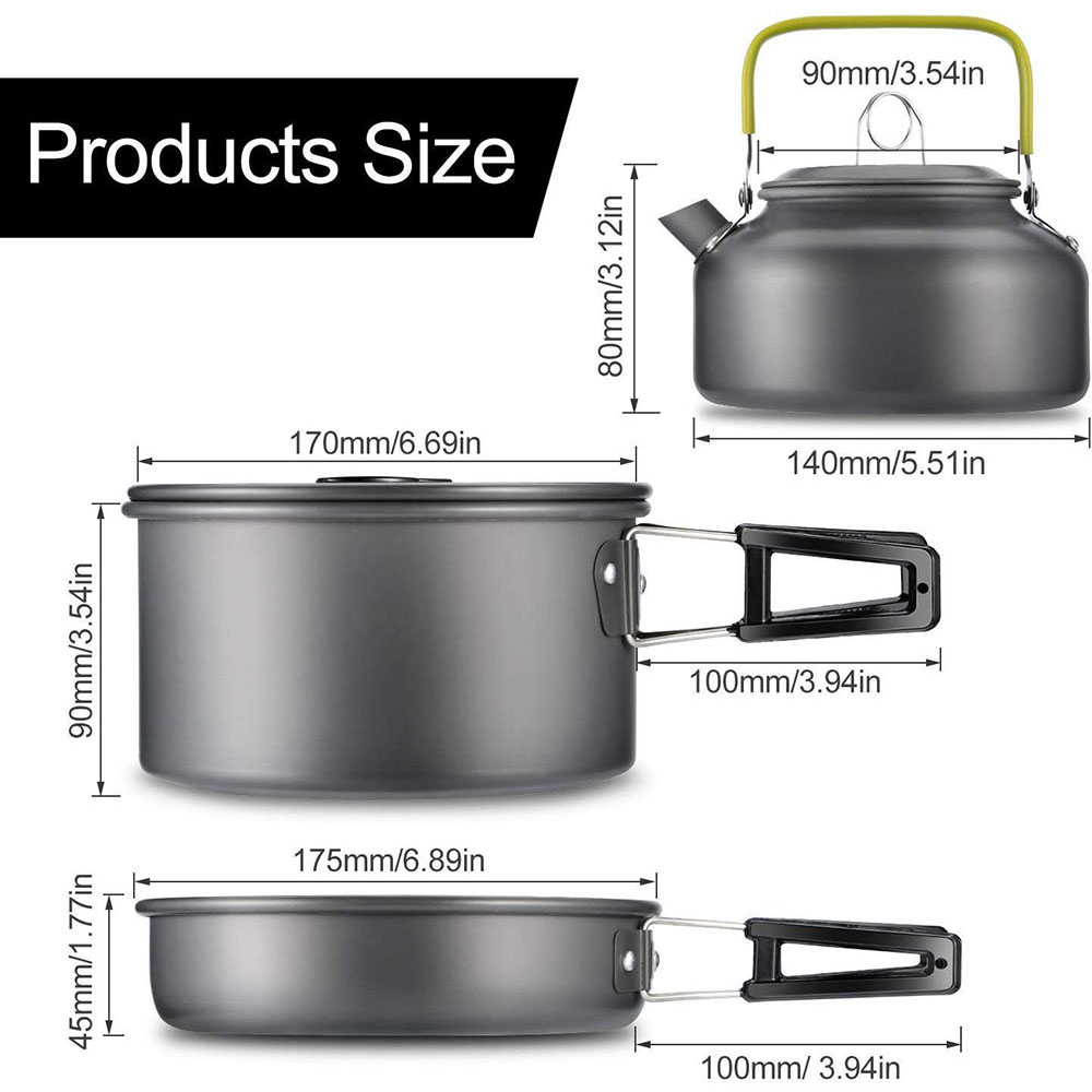 Outdoor Camping Cookware Set M - Camping Cooking Pan recension och pris