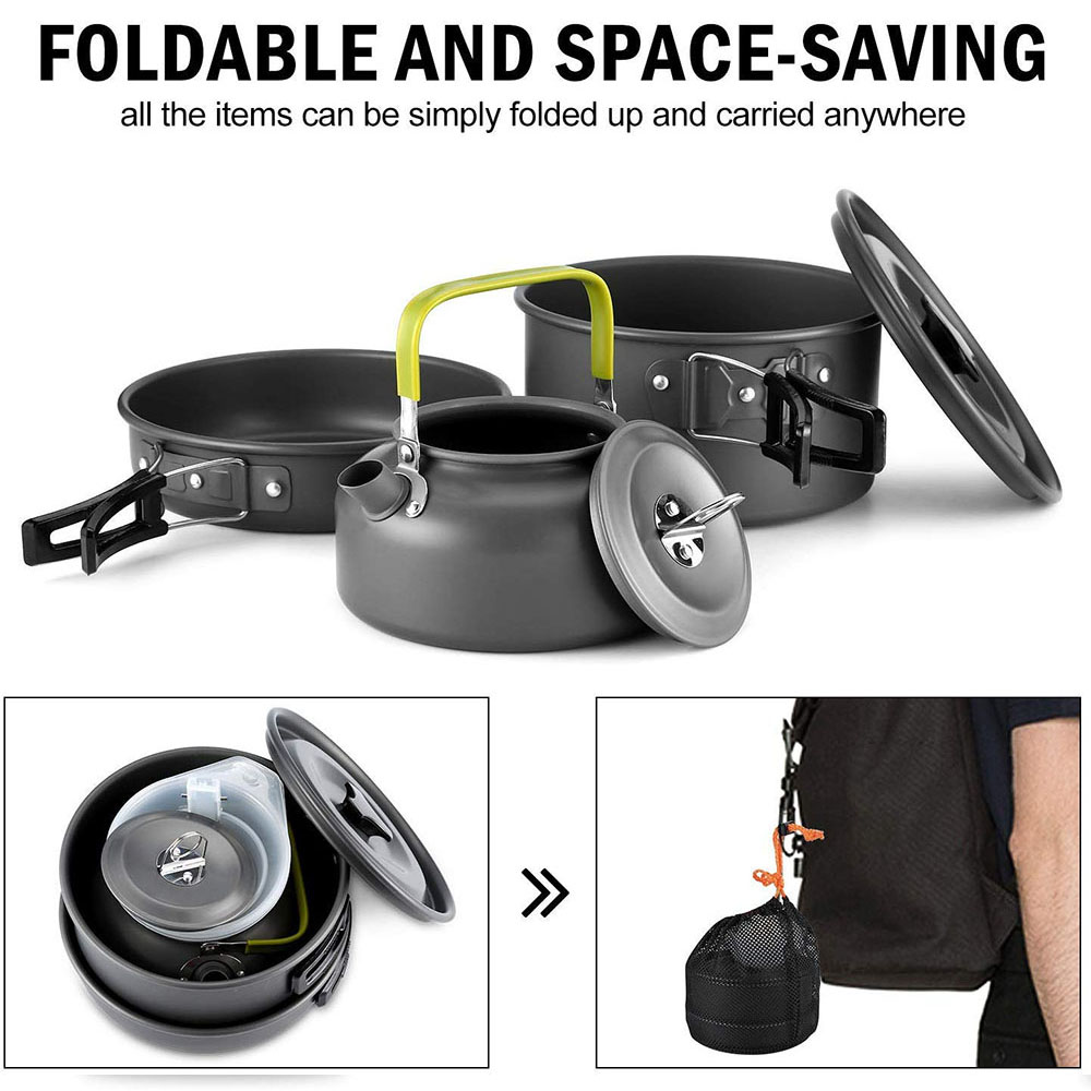 Outdoor Camping Cookware Set M - Camping Cooking Pan recension och pris