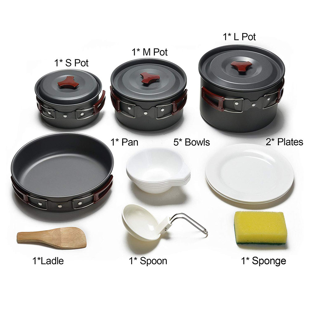 Outdoor Camping Cookware Kit N - Camping Cooking Recipes recension och pris