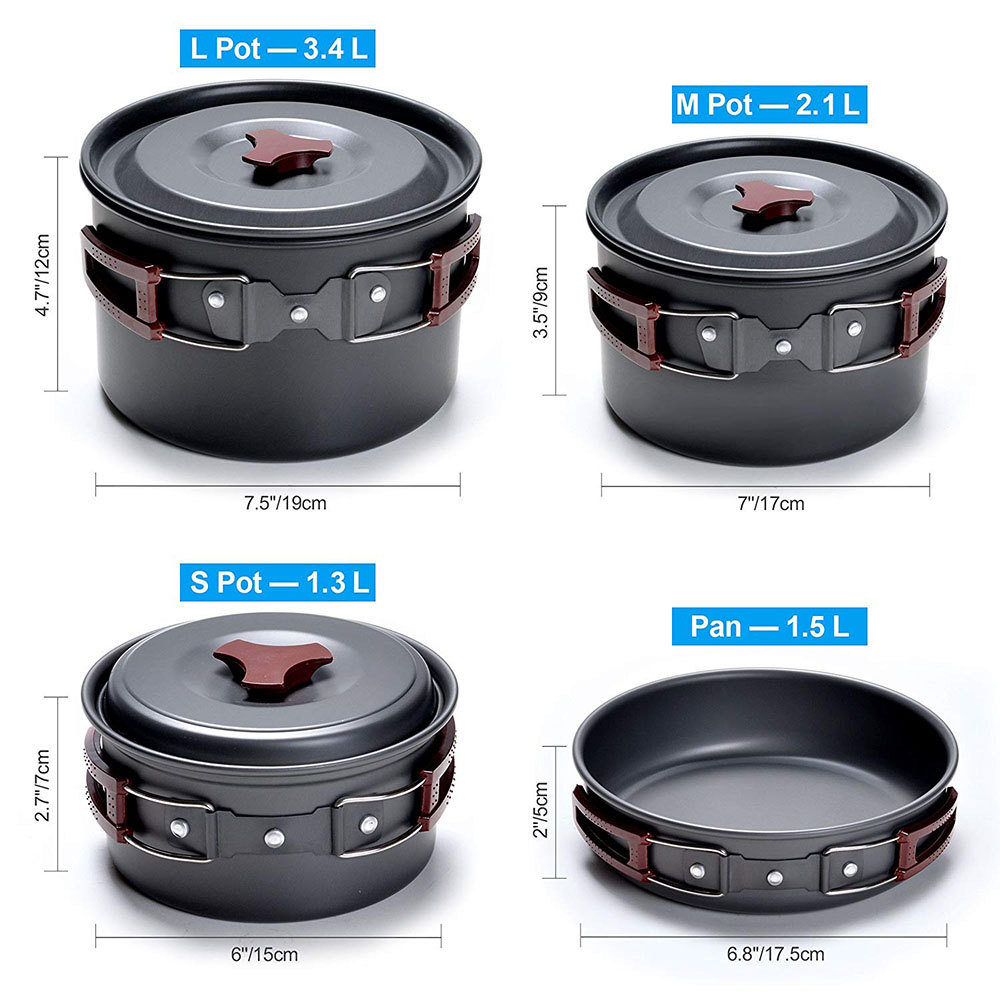 Outdoor Camping Cookware Kit N - Camping Cooking Recipes recension och pris