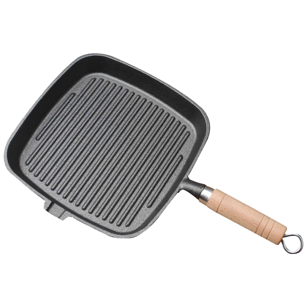 Iron Skillet Steak Pan with Wo - Skillet Cast Iron Camp recension och pris